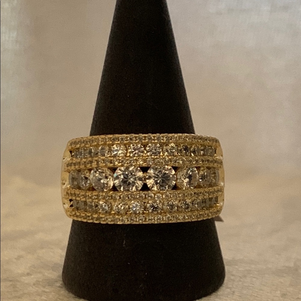 Elegant 14K Gold Plated Women's Ring size 10 - Picture 3 of 7